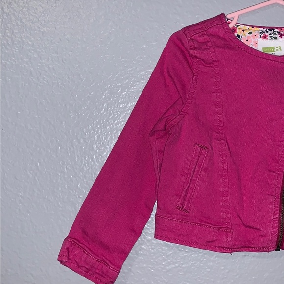 crazy 8 pink moto jacket. Size 4T - Picture 2 of 10